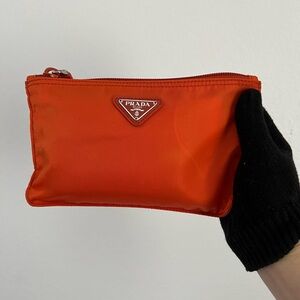 Authentic preloved Prada Nylon Pouch With COA